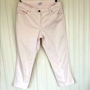 CHICOS Light‎ Pink Blush High-Rise Cropped Pants Womens 1.5